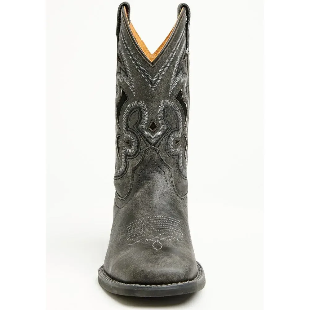 NEW Cody James Ace Nixon Western Boots Black Square‎ Toe Leather Cowboy Rugged